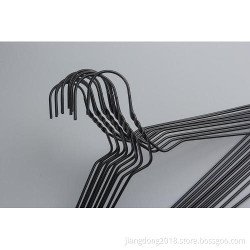 Plastic Coated Wire Hanger Black